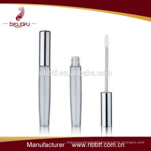 shiny silver and clear empty aluminum lip gloss tube wholesale